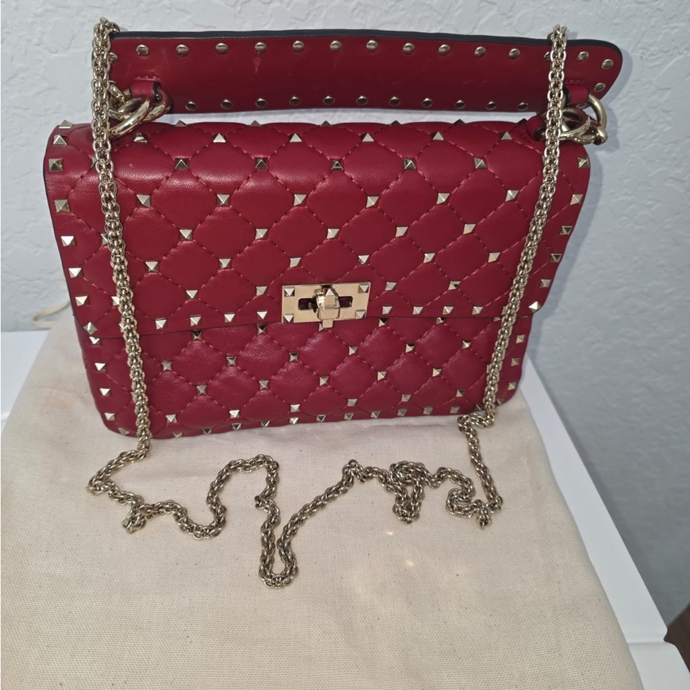 Valentino Garavani Red Quilted Crossbody Bag